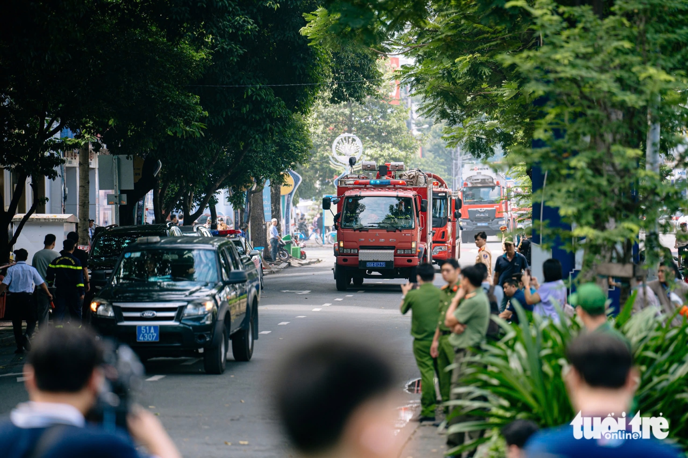 西贡中心大楼的消防和救援演练